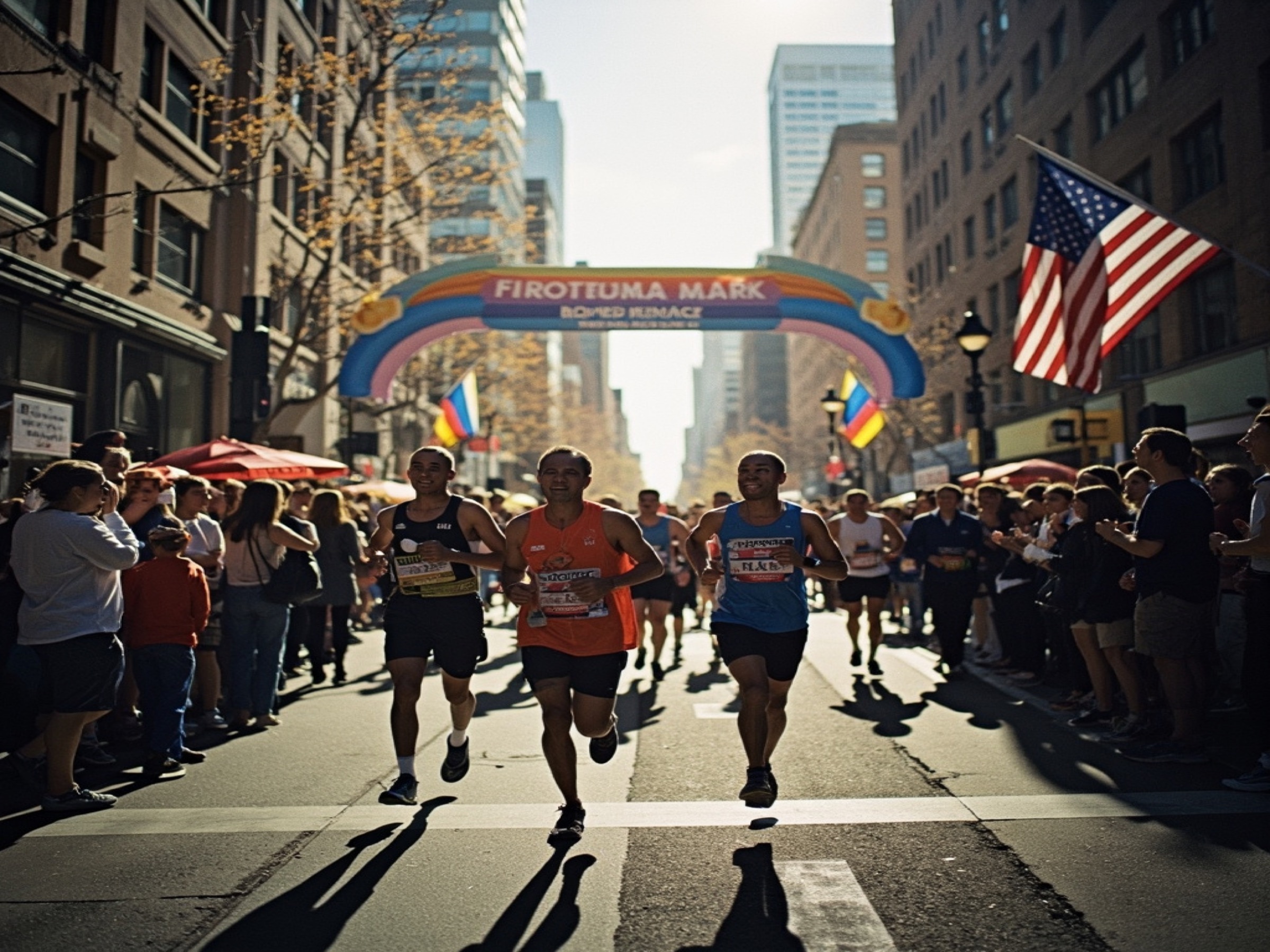 Illustrated Boston weekend preview artwork with city skyline and racing ribbons.